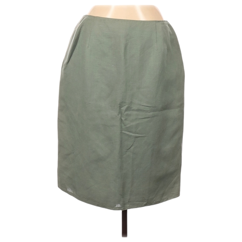 Harve Benard by Benard‎ Holtzman Linen Blend Skirt Size 12 Pockets Modest